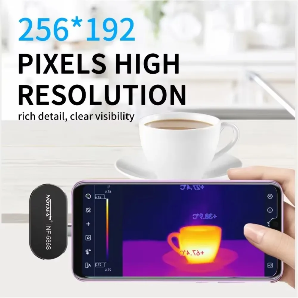 Mini Thermal Imaging Camera NF-583S/586S 256x192 Type-C for Android Infrared Temperature Detector with App - Portable Therma