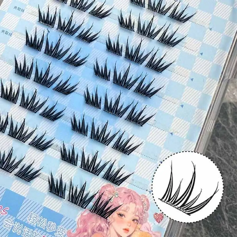 Grappole per ciglia autoadesive dolci Trucco Adesivo riutilizzabile Ciglia finte Ciglia finte senza colla fai-da-te a lunga durata