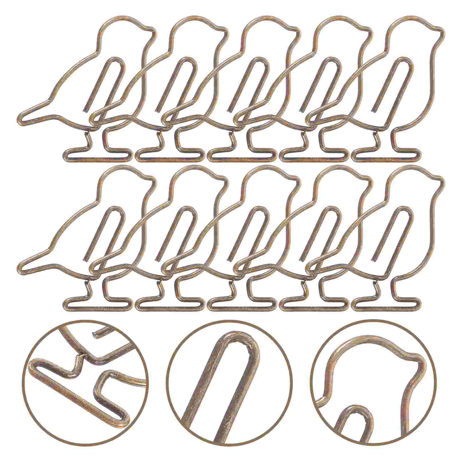 20pcs Metal Office Clips Metal Paper Clips Document Paper Clips Metal Paperclip Metal Clips paperclips