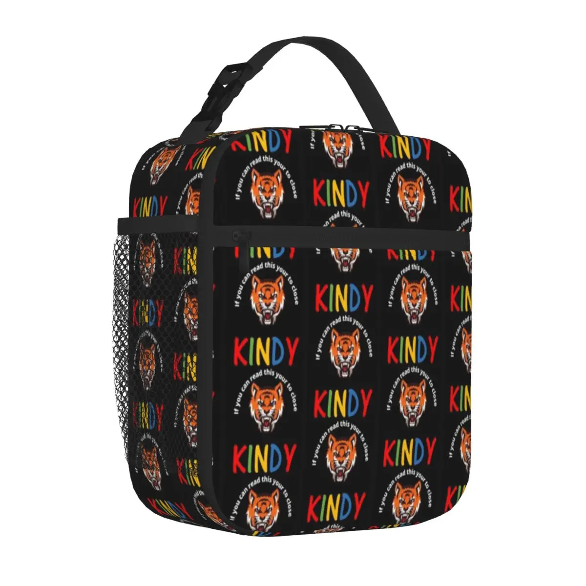 Hot Sale Kindy Tiger If You Can Read This You Are To Close Quilted Insulated Food Bag Back To School Outdoor Lunch Bag