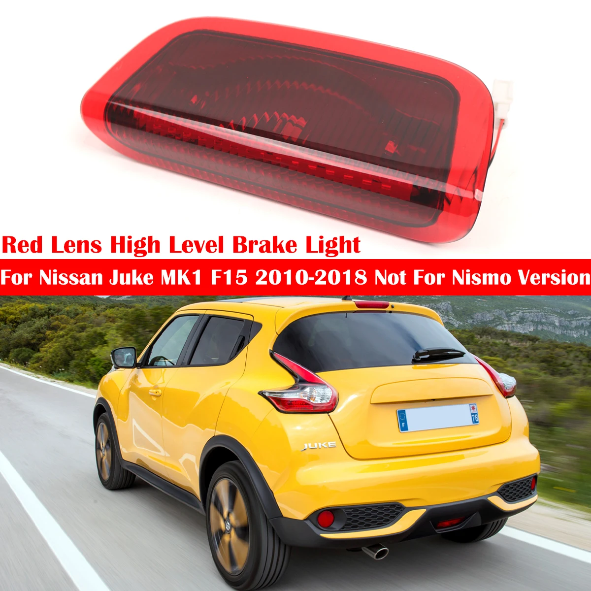 

26590-1KA0B Красный светодиодный задний фонарь (центральный стоп-сигнал) для Nissan Juke MK1 F15 2010-2018, не для версии Nismo