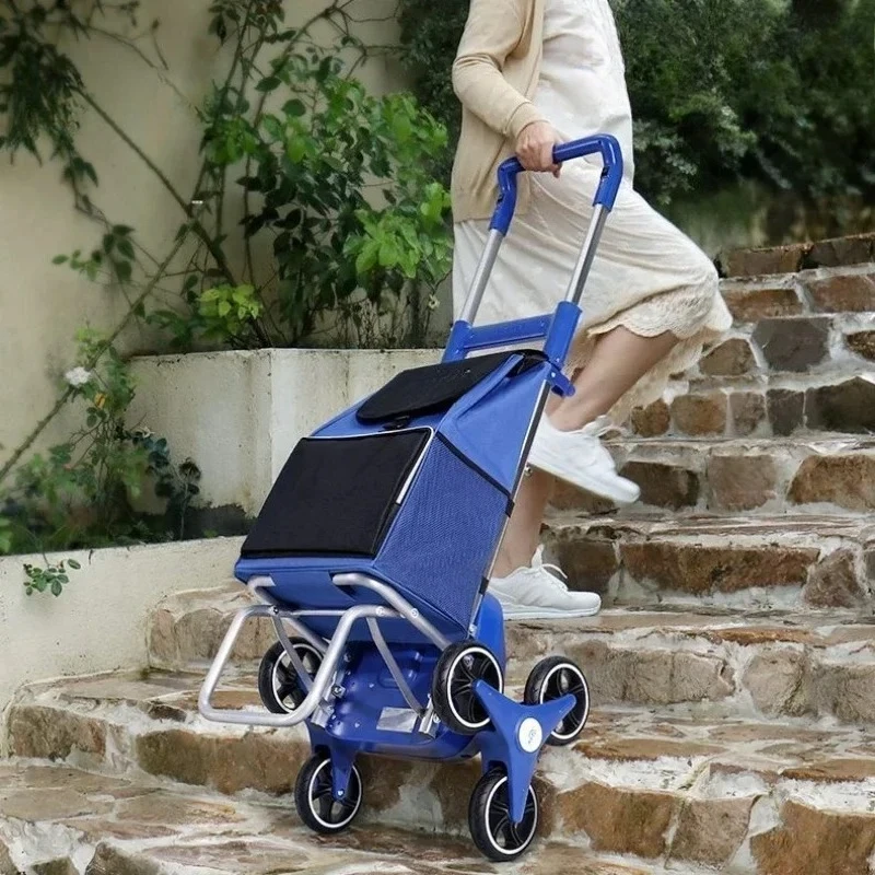 

Applicable to Domestic Folding Silent Outdoor Portable Shopping Electric Stair Climbing Machine Storage Wheel Shopping Car