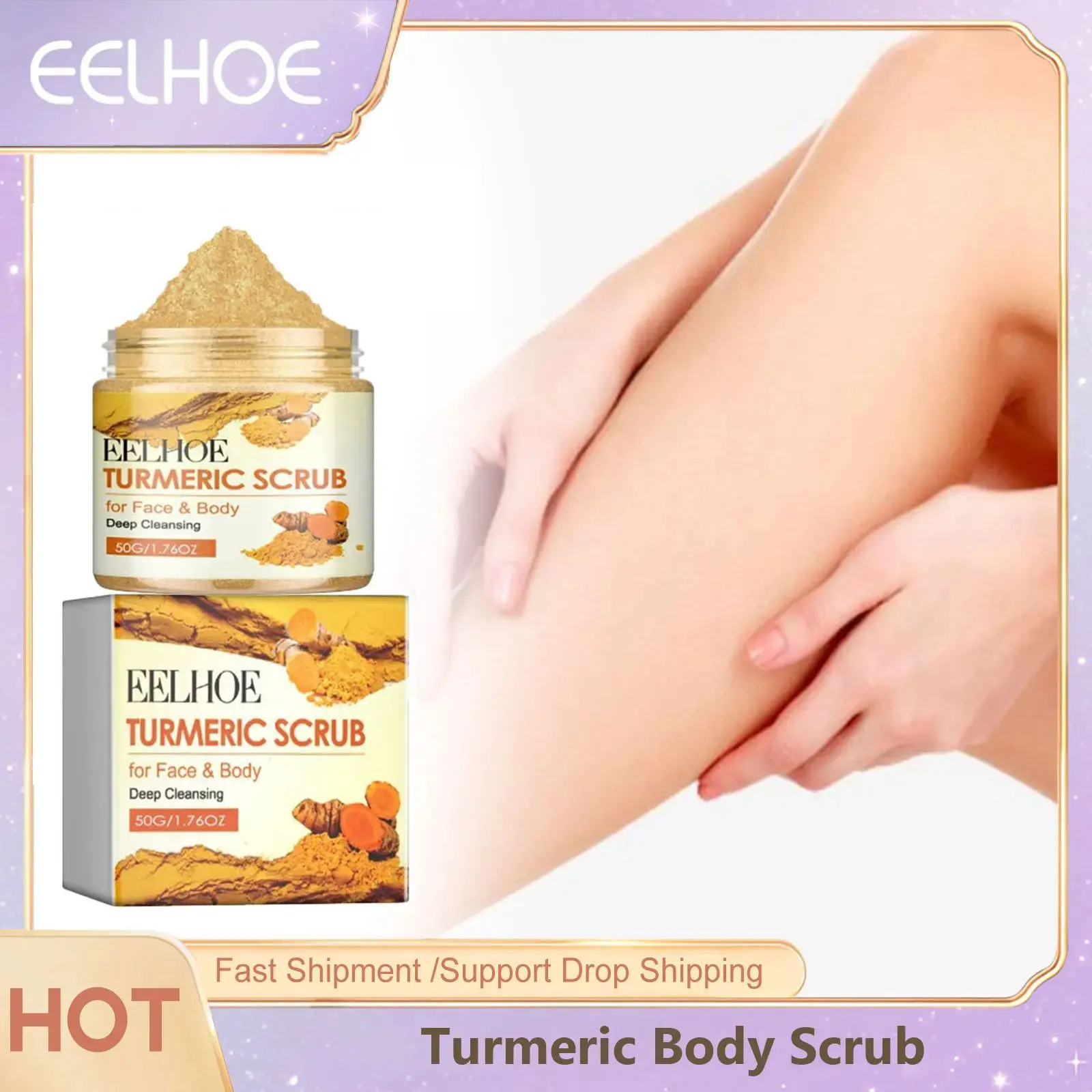 Turmeric Body Scrub Cleansing Soften Cutin Removal Dead Skin Darkness Whitening Melanin Moisturizing Knee Skin Exfoliating Cream