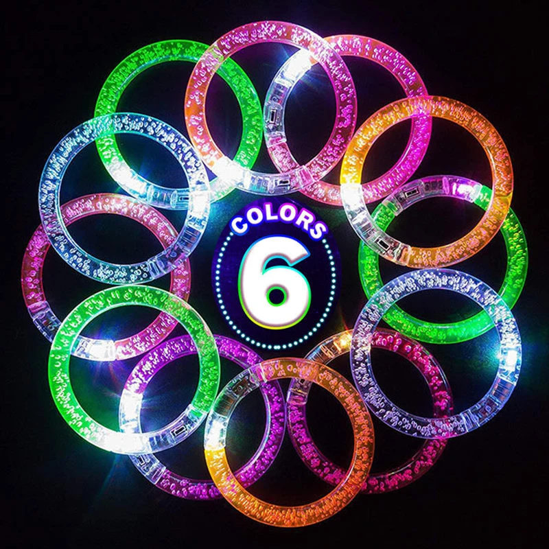 New Party Fluorescence Light Glow Sticks Bracelets Kids Adult Glow Stick Bracelet LED Flashing Wristband Glowing In The Dark Toy