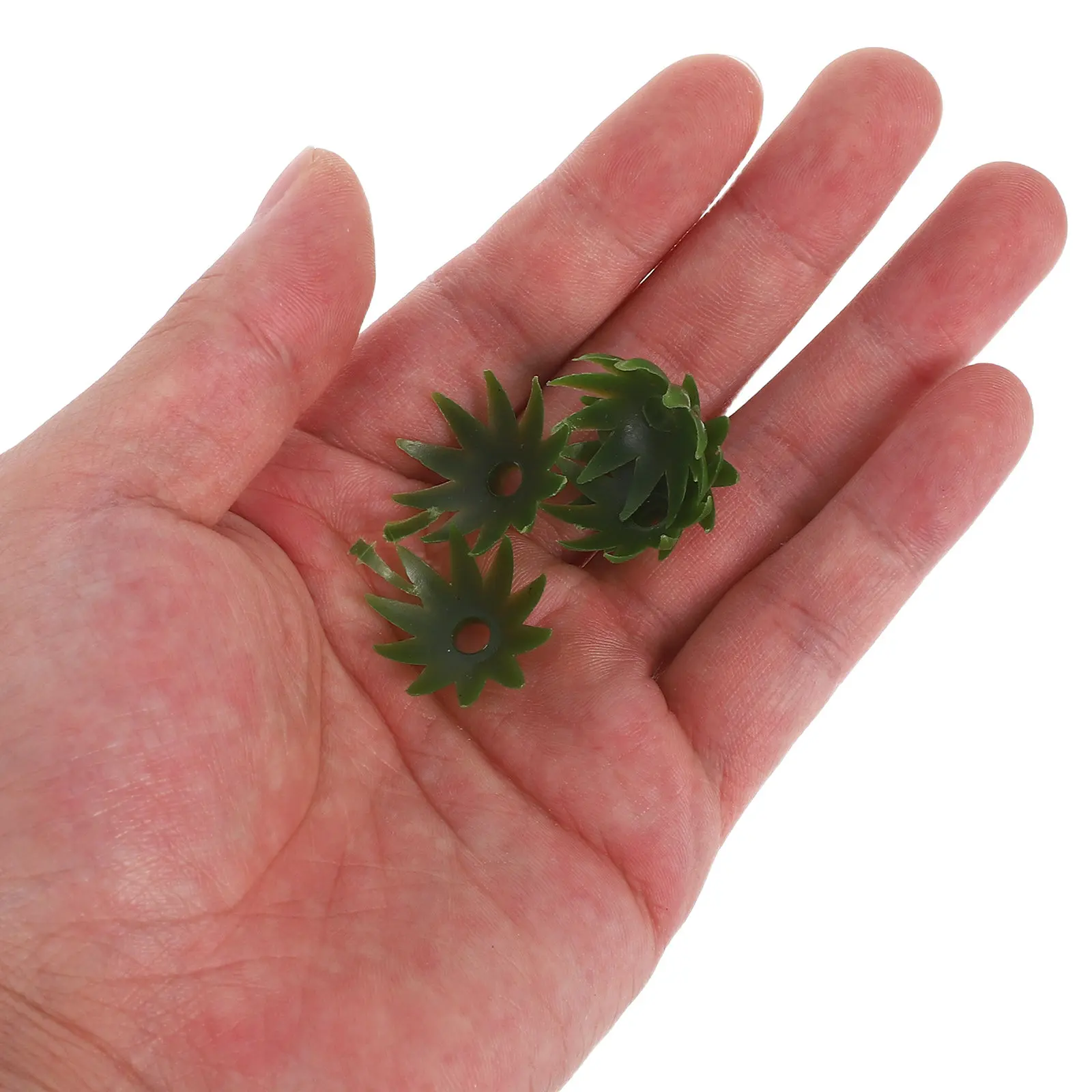 100Pcs Artificial Flower Calyx Plastic Bases 2.3cm Green Rose Calyx Caps for DIY Floral Arrangement Supplies Silk Stem