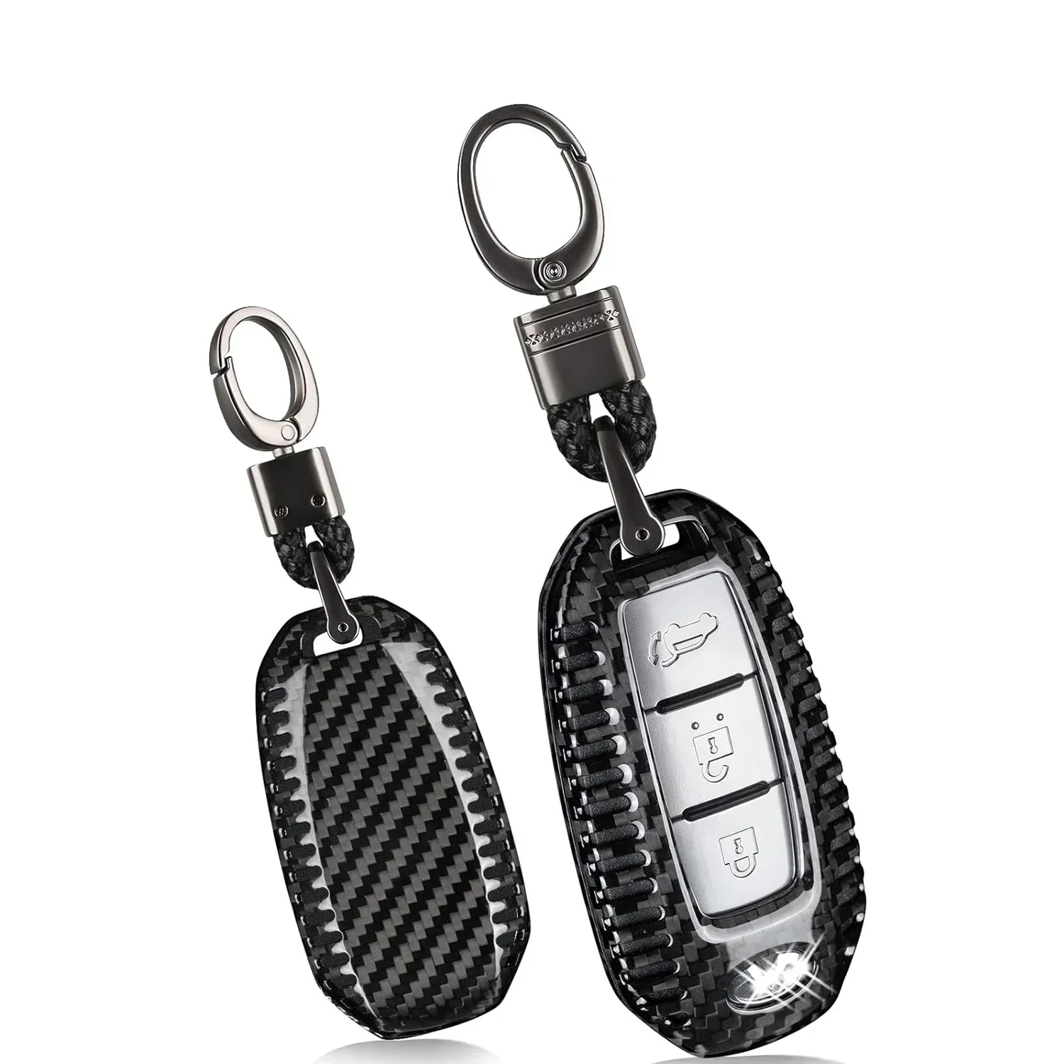 

Key Fob Cover For INFINITI, Carbon Fiber Key Case Shell Protector For Infiniti Q50 Q60 QX50 QX55 QX60 3/4/5 Button Key Holder