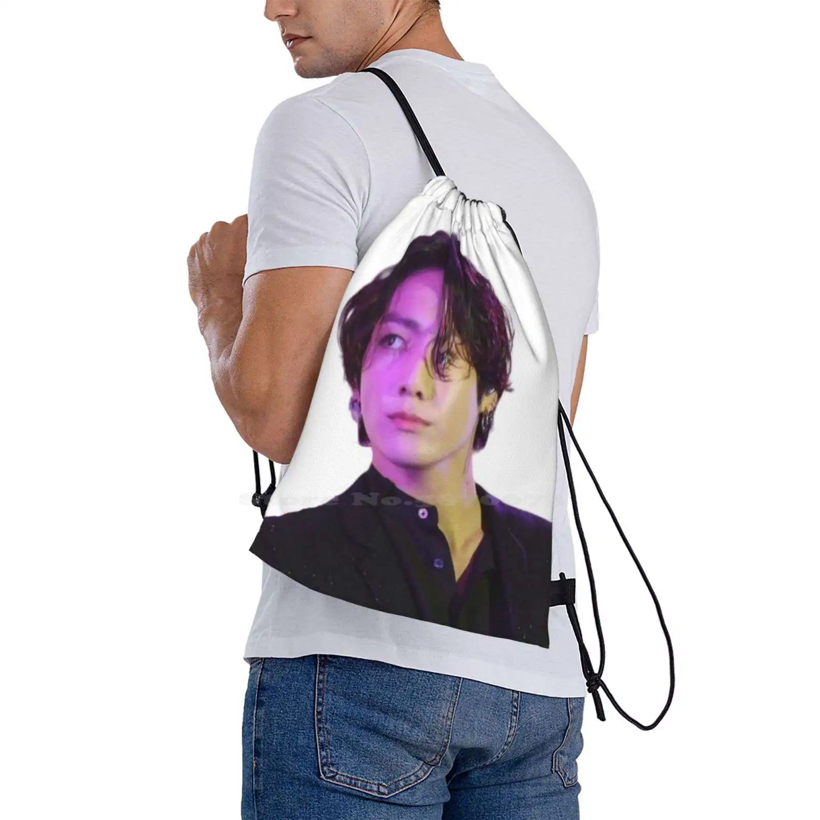 Long Hair Jk Hot Sale Schoolbag Backpack Fashion Bags Jungkook Long Hair Long Hair Jk Long Hair Jk Hair Jungkook Hair Army