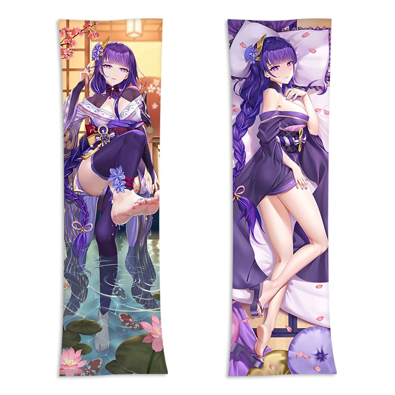 Anime Genshin Impact Raiden Shogun Juste de coussin pour homme, Dakimakura Cosy Otaku, Cadeaux de Noël, MM, Sexy