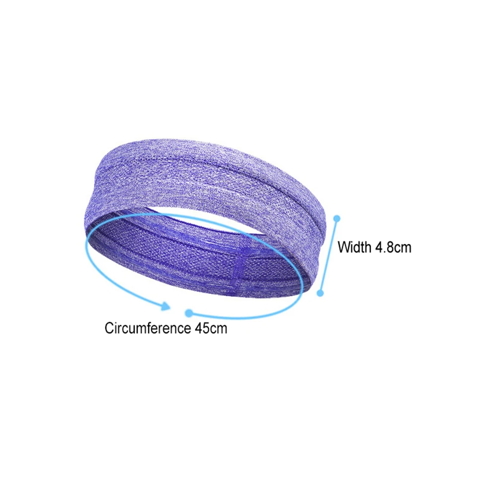 AOLIKES Sports Headband Portable Fitness Hair Bands Man Woman Hair Wrap Brace Elastic Cycling Yoga Running Exercising Sweatband