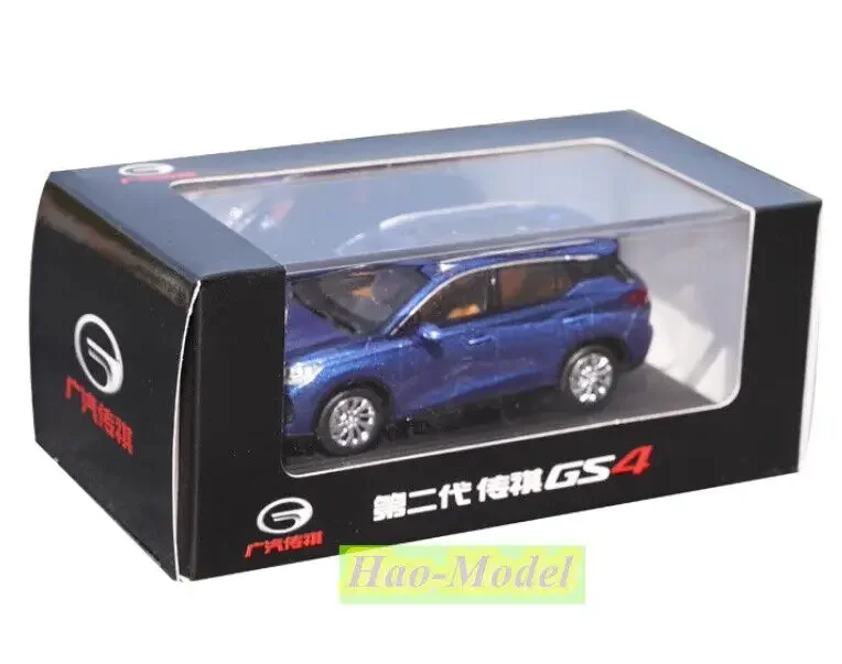 Nuevo 1:43 para GS4 Trumpchi 2020 aleación Diecast Metal juguetes niños regalos de cumpleaños Hobby exhibición colección adornos azul