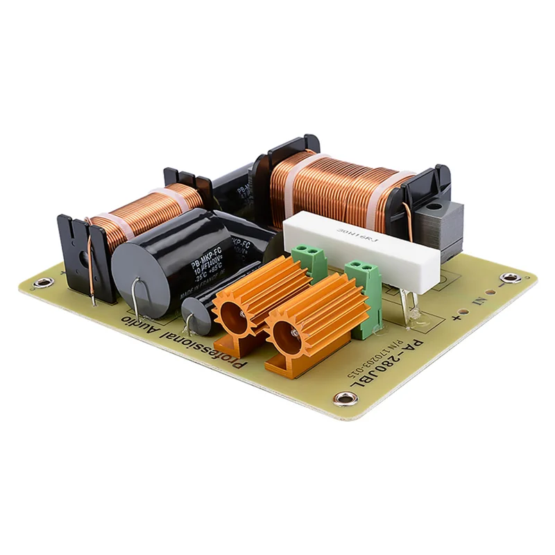 

2X 2 Way Audio Crossover Tweeter Bass Speaker Crossover Professional Frequency Divider Stage Filter For 15 Inch Speaker