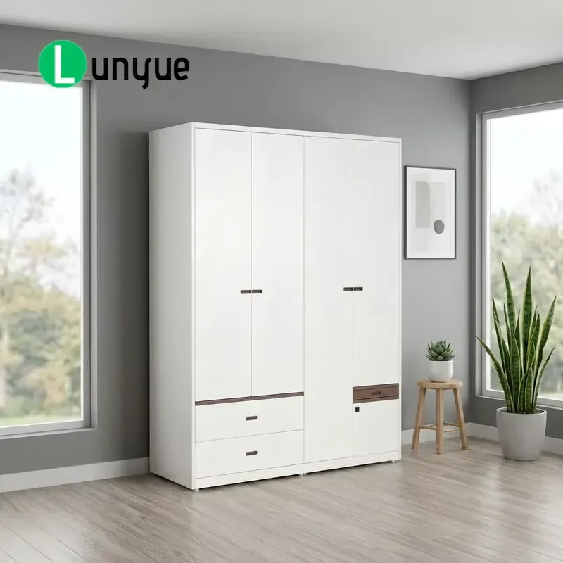 Modern Steel Bedroom Wardrobe Space Saving Design Easy Assembly Large Storage Capacity Metal Closet Organizer For Home