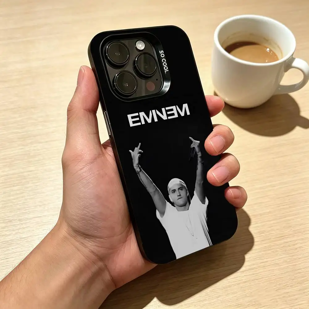 R-Rapper E-Eminem Phone Case For iPhone 17,16,15,14,13,12,11 Plus,Pro Max,XS,Colorful Silver Black Cover Gift
