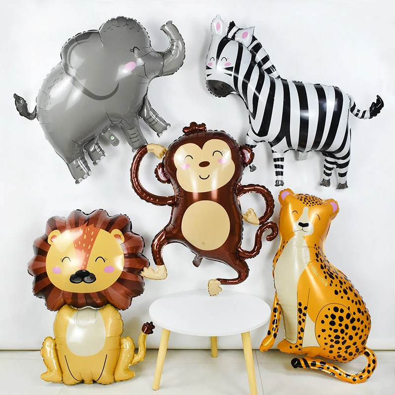 

Giant Large Inflatable Animal Balloons Giraffe Zebra Elephant Monkey Jungle Safari Birthday Party Decor Baby Shower Globos Toys