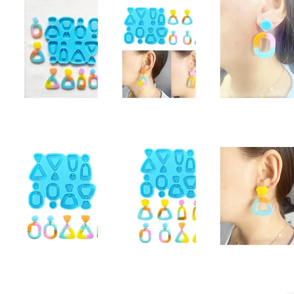  Flower Earrings Pendant Silicone Ornament Molds for Home Decoration Jewelry Tool