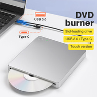 USB3.0 External DVD Burner Type-C Interface CD +/- RW Optical Drive Burner Portable CD/DVD ROM Player for PC Laptop MacBook
