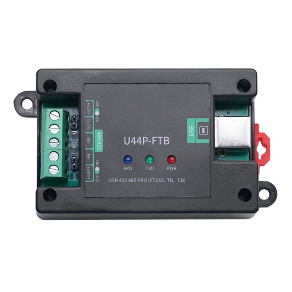 ●  Serial Port Converter Module with Guide Rail DB9 Male/USB-B Interface U44P-FTB USB 422 485 PRO(FT232,TB, CB)