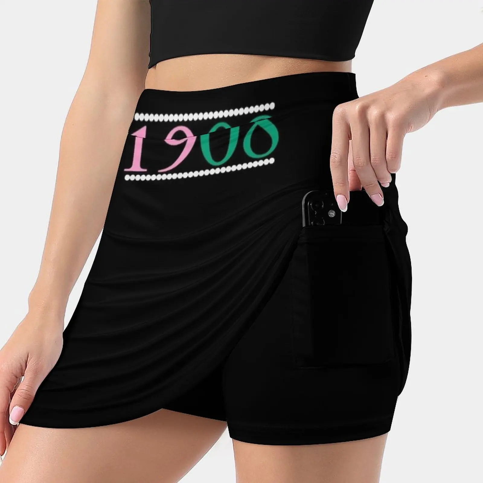 1908 Women's skirt With Hide Pocket Tennis Skirt Golf Skirts Badminton Skirts Running skirts Aka 1908 Nphc Greek Pretty Girl