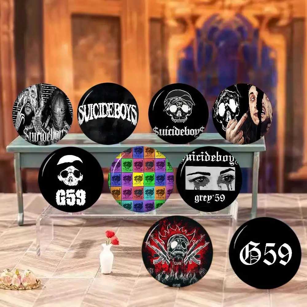 S-suicideboys G59 Gaming Anime Button Pin Handmade Brooch for Clothes Cartoon Badge Backpack Decoration Jewelry Accessories