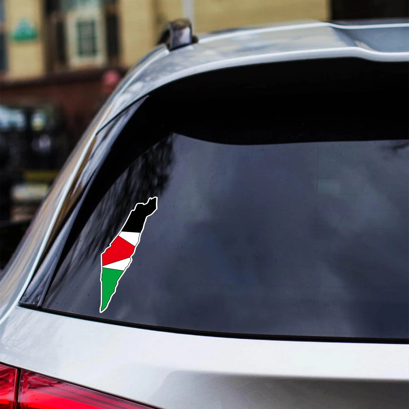 Car Styling Sticker Palestine Palestinian Flag Map Outline Peace and Love Decal Auto Helmet Body Bike Bicycle Applique