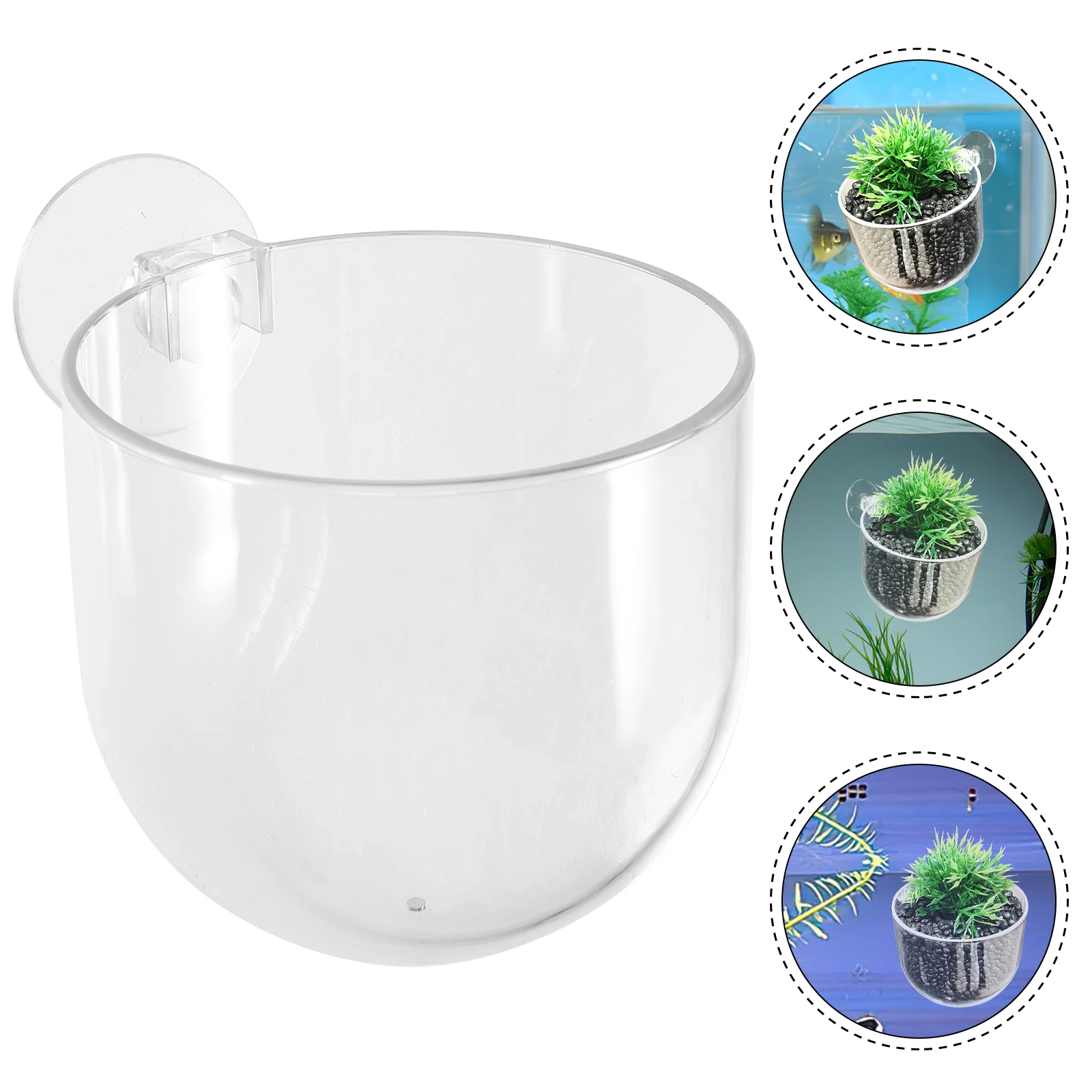 

Aquarium Planter Cups Water Plant Cup Hydroponic Basket Pot Aquatic Holder Fish Tank Planting Rack Sturdy Acrylic Reusable