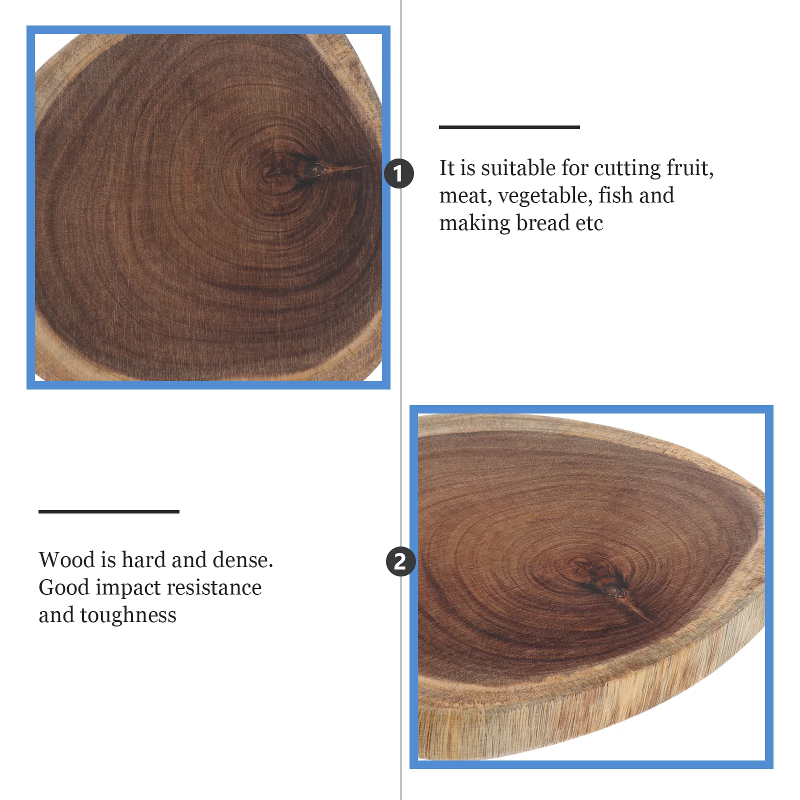 

Cutting Board Breadboard Chopping Double Sided Kitchen Wooden Bamboo Fruit Choppinng Mat Vegetable