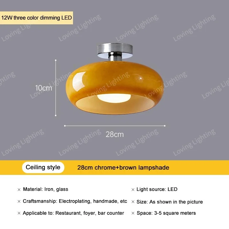 Modest Vintage Glass Ceiling Chandelier Balcony Bedroom Study Lamps for Room Led Lights Indoor Kitchen Home-appliance Decoration image 3
