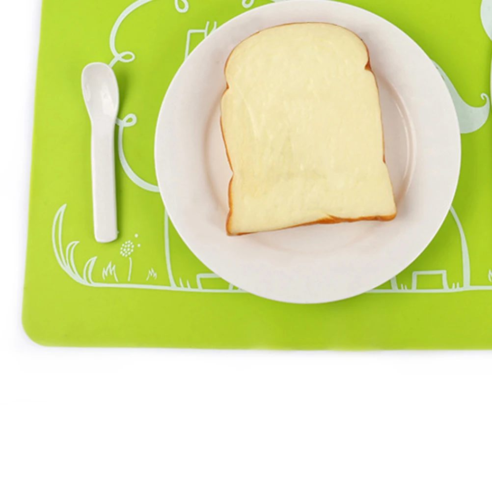

Children Silicone Non-Slip Table Mat Flexible Food Grade Placemat Lion Pattern 40x30cm Dining Heat Pad Silicone Table Mat