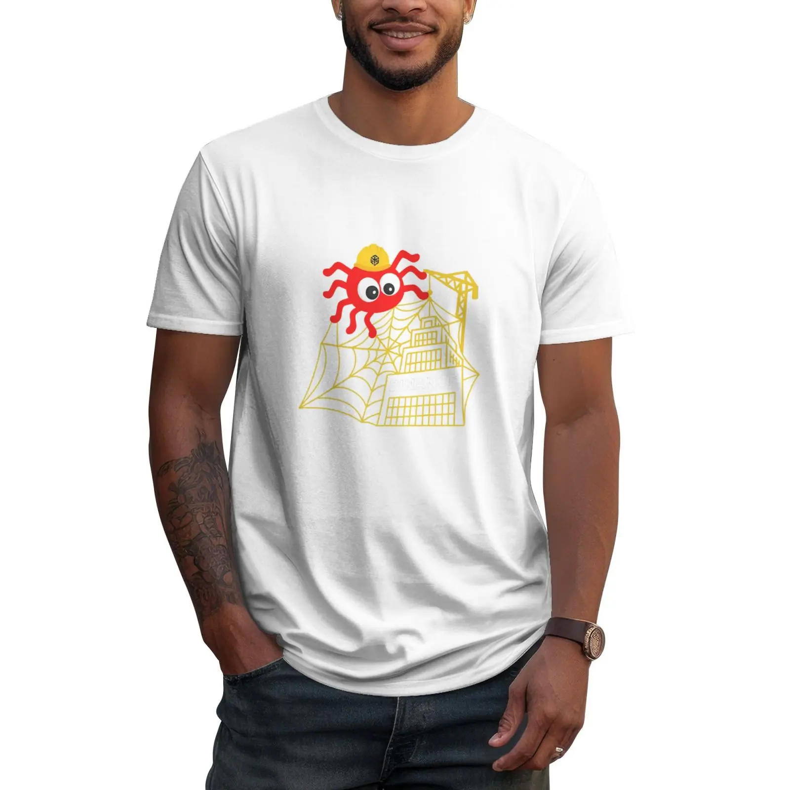 Binance العنكبوت طباعة الرجال معطف مضحك تي شيرت مطبوع الصيف الفكاهة نكتة محب تي شيرت لينة القطن الشارع T وتتسابق الشارع الشهير #1