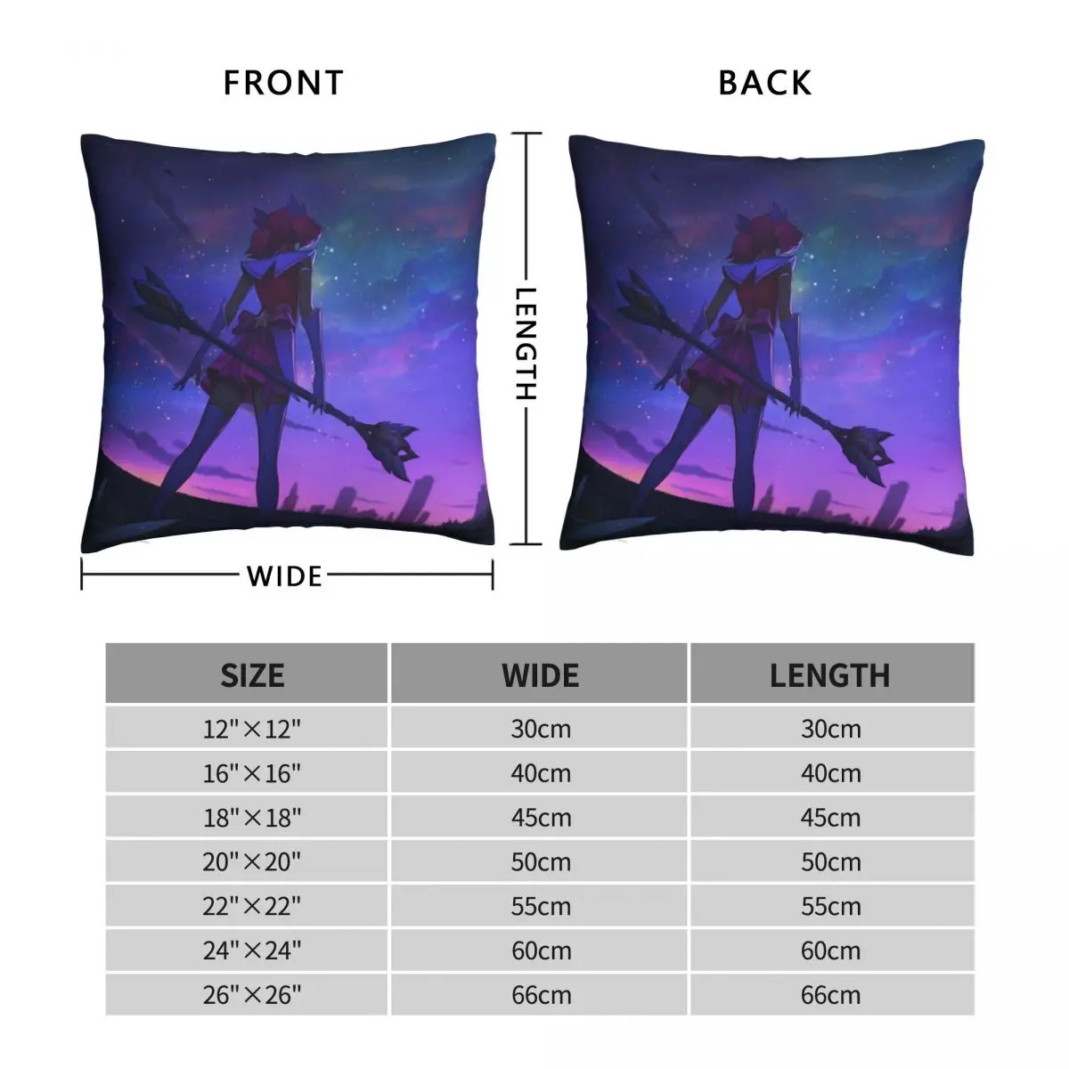 Star Guardian Lux Square Pillowcase Polyester Linen Velvet Printed Zip Decorative Pillow Case Sofa Cushion Cover Wholesale