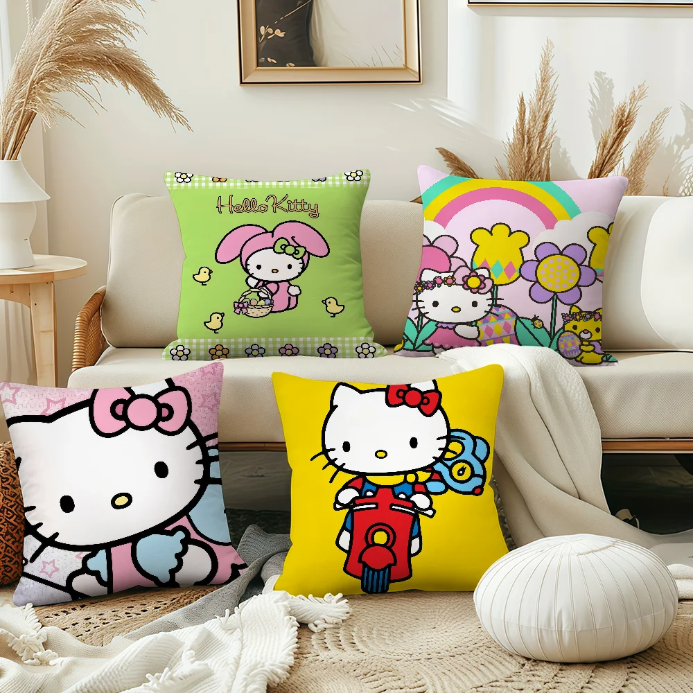 

Милый мультяшный художественный кот h-hellokitty kawaii, чехол для подушки, мягкая наволочка для дивана, гостиной, домашнего офиса, декора, защитные чехлы