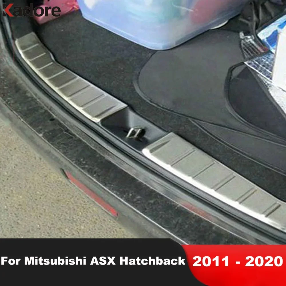 

Rear Trunk Bumper Cover Trim For Mitsubishi ASX 2011-2019 2020 Steel Car Inner Tailgate Door Sill Plate Guard Pad Accessories