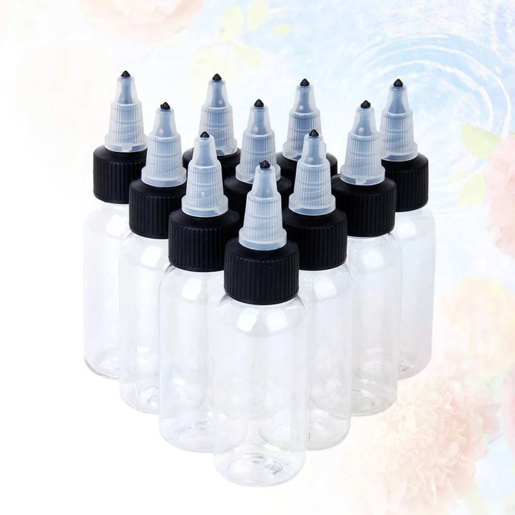 

10pcs 90Ml Empty Ink Clear Plastic Storage Container Large Capacity Leakproof For Tattoo Ink Pigment Liquid Organizer Pigment