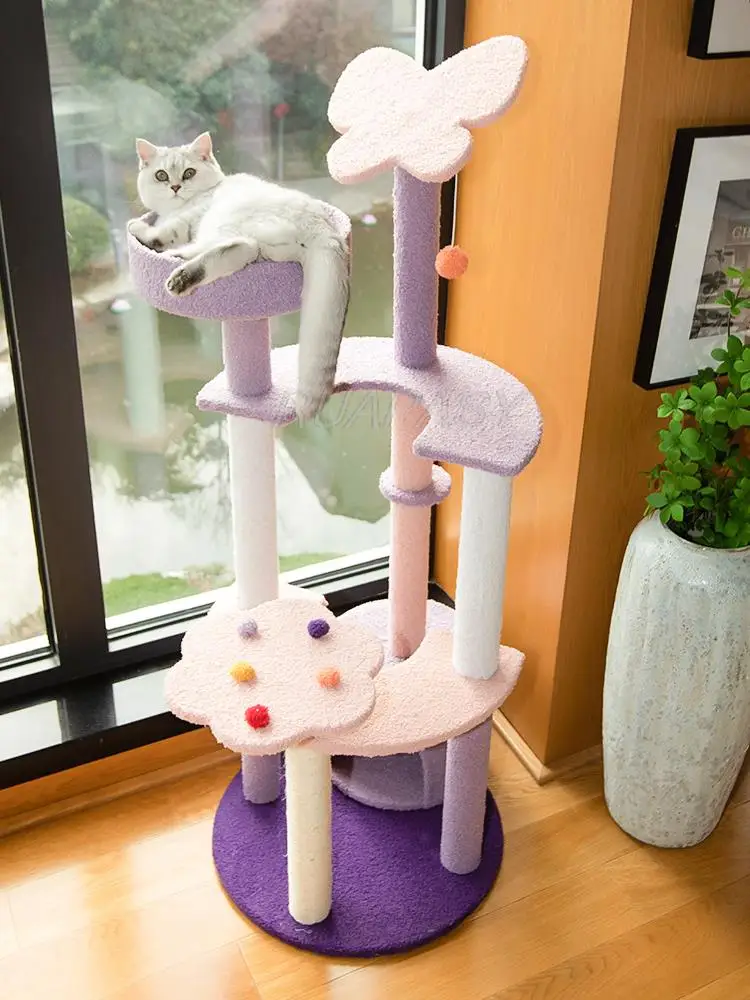 Cat Trees for Kittens Cat Furniture Towers with Scratching Posts Double Perches House Kitty Cat Activity Trees Climb