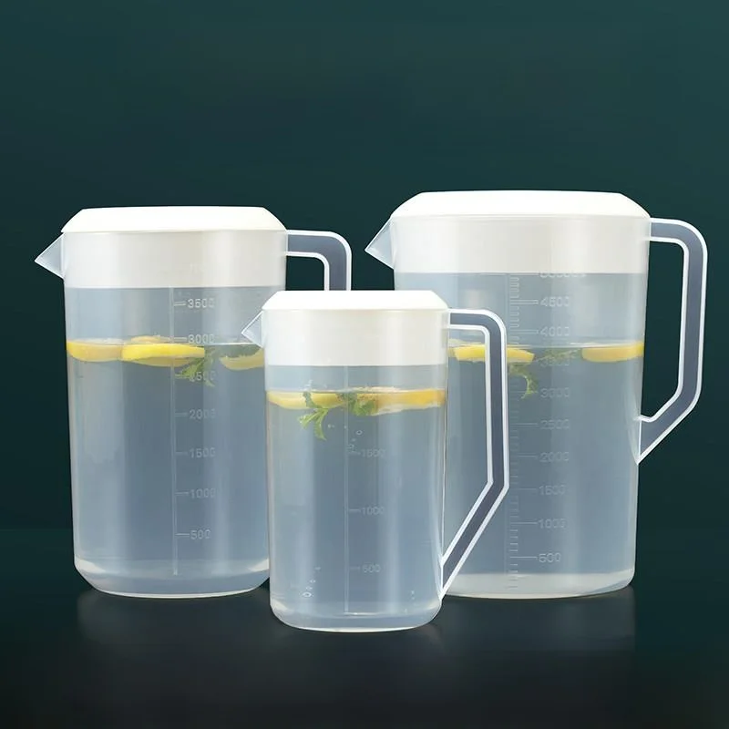

Большая прозрачная пластиковая емкость для чая, термостойкий кувшин для холодной воды с мерной шкалой для чайных магазинов и дома