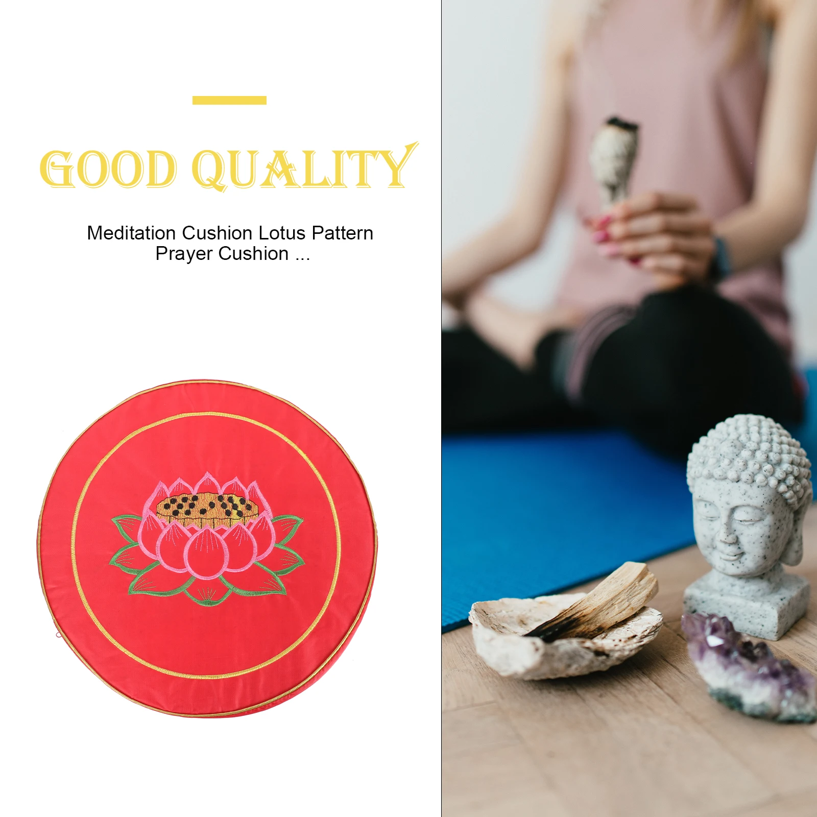 

Meditation Yoga Meditating Pad Comfortable Floor Seat Embroidery Prayer Cushion For Home Ancestral Hall