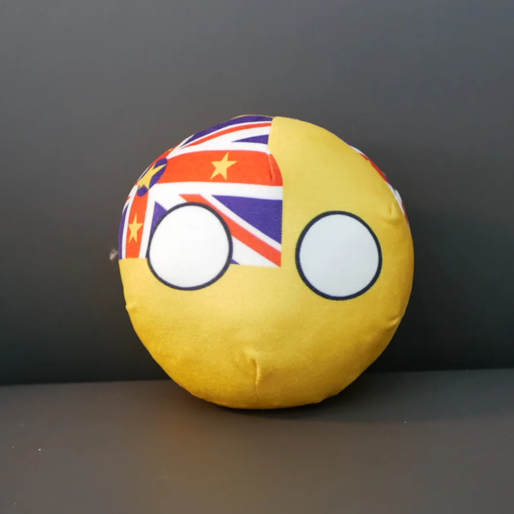 Countryballs Boneca de pelúcia, Almofada recheada, Brinquedo de Presente, Austrália, Nova Zelândia, Kiribati, Vanuatu, Tuvalu Ball, Polandball