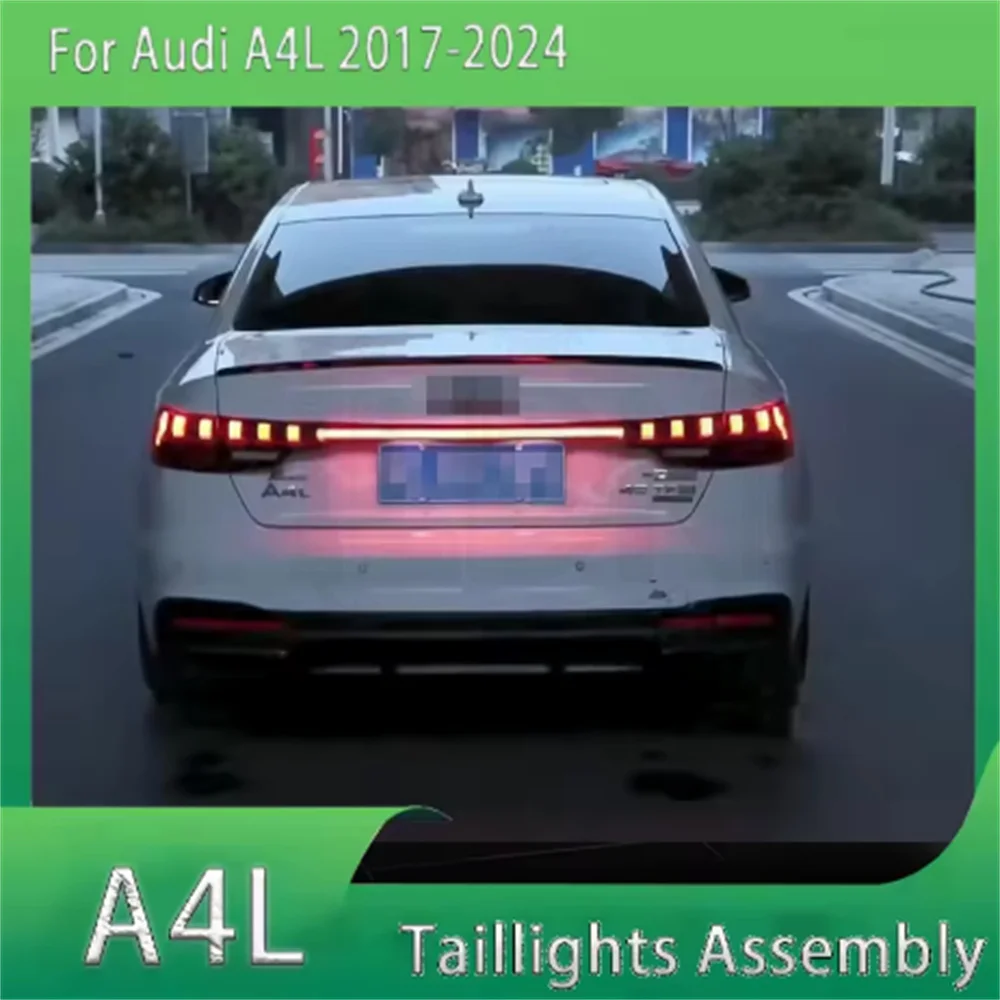 

Car Light for For Audi A4L A4 B9 2017-2024 LED Tail Lights LED Dynamic turn signal Through trunk taillights Rear Bumper Lights