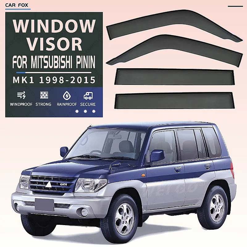 

For Mitsubishi Pinin 1998-2015 Car Window Visor Rain Sun Shade Side Windshield Awning Sunshade Accessories
