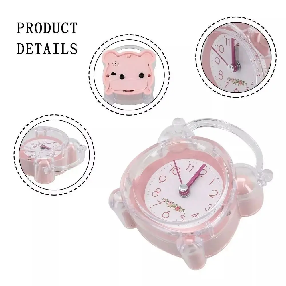 New Cute Luminous Alarm Clock Silent Creative Snooze Wake Up Clocks Girls Metal No Ticking Time Clocks
