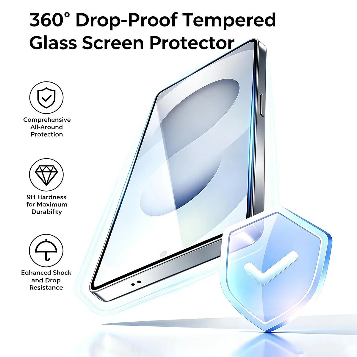 4-Pack Tempered Glass Screen Protector for Galaxy S21–S26 Series – Supports Fingerprint Unlock & Scratch Resistant