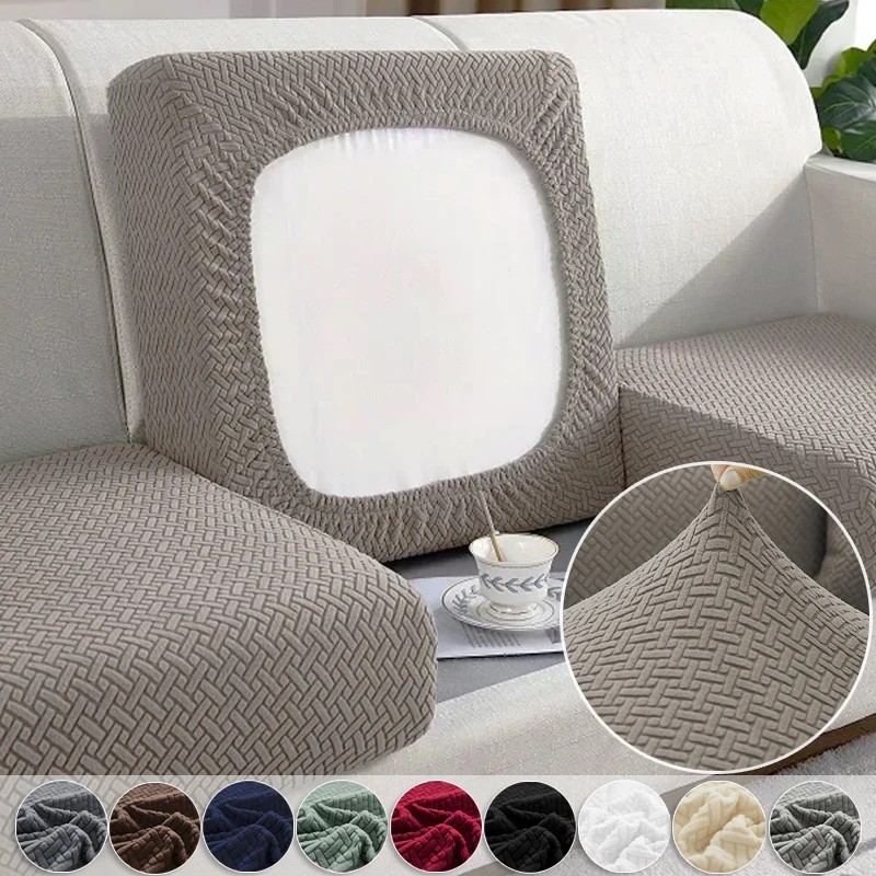 Dicker Jacquard-Sofabezug, elastischer Sofabezug, Schutzbezug für Sofa, staubabweisend, abnehmbarer Sofakissenbezug