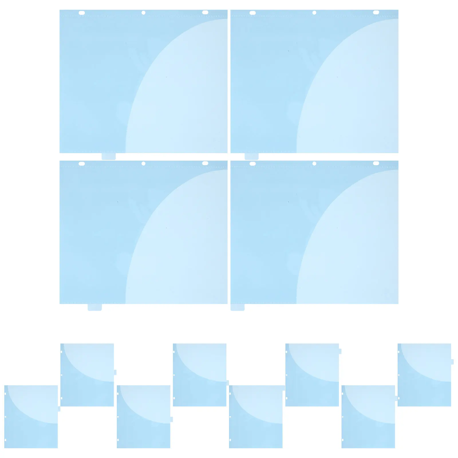 

12Pcs A4 File Folder Dividers Waterproof 3-Hole Binder Organizers for Document Sorting Office School Work File Protection