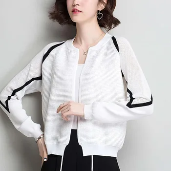 얇은 니트 가디건 긴팔 캐주얼 스웨터, 통근용 루즈한 여성 아우터, 용수철 가을 패션, 2023 신상
