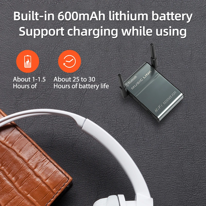 Elalcomm-Bluetoothオーディオレシーバー,高品質のサウンド,Bluetooth,AUX,マイク付きHDミュージックアダプター