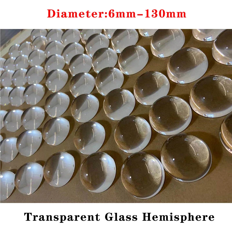 6 8 10 12 14 16 18~130mm Glass Transparent Solid Hemisphere Magnification Effect DIY Jewelry Accessories Doll Doll Fake Eyes
