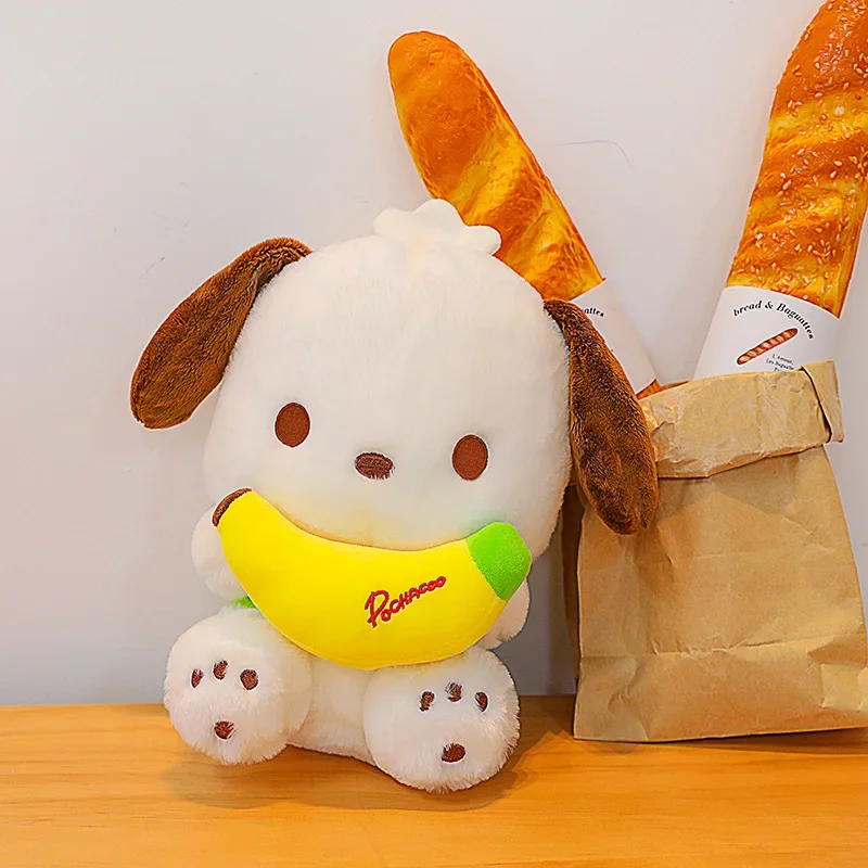 35-60cm Sanrio Kawaii Pochacco Series-Banana Big Plush Doll Pillow Children\'s Toy Anime Soft Girl Birthday Gift Sofa Decorative