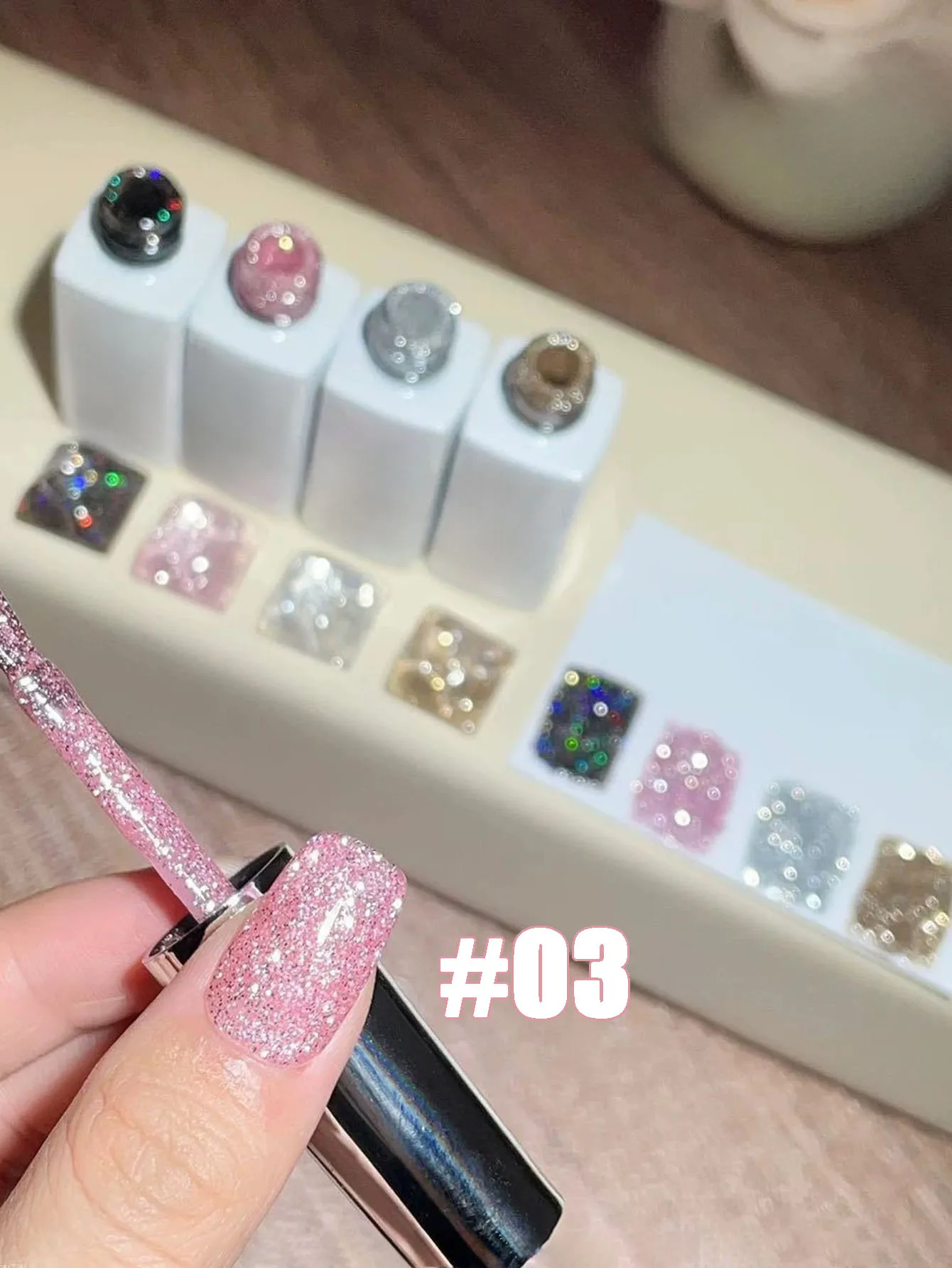 MN 1pcs 12ML Flashing Gel Polish 2025 New Top Selling Whitening Color Sequins Broken Diamond Gel Nail Polish Black Nails