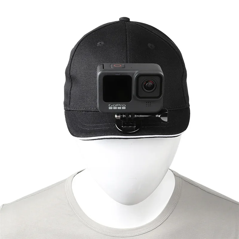 Staffa adattatore per montaggio su cappuccio per cappello da sole in tela regolabile per GoPro 11/10/9/8/7/6/5 Insta360 Osmo Action Camera Accessori