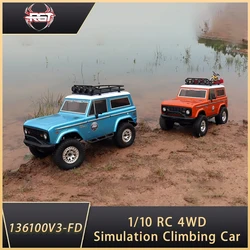 RGT 136100V3 FD Rock Cruiser 1/10 RC 2.4ghz Electric Four-wheel Drive Model Off-road Climbing Vehicle Track Boy Toy Gift Box